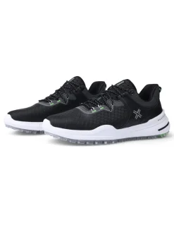Payntr Golf X 001 F Mesh Golf Shoes - Black/Electric Green/Silver