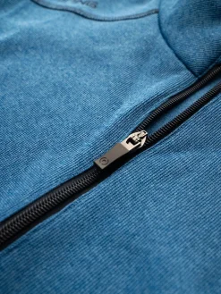 PING Ramsey 1/2 Zip Ribbed Fleece - Snorkel Blue Marl