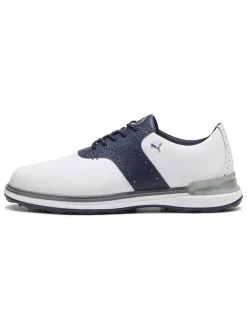 Puma Avant Golf Shoes - White/Deep Navy/Speed Blue