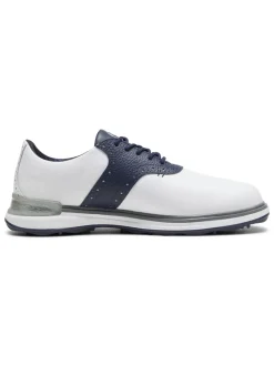 Puma Avant Golf Shoes - White/Deep Navy/Speed Blue