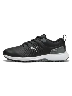 Puma FUSION Plus Spikeless Golf Shoes - Black/ White