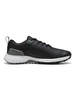Puma FUSION Plus Spikeless Golf Shoes - Black/ White