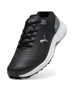 Puma FUSION Plus Spikeless Golf Shoes - Black/ White