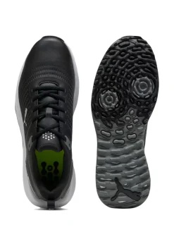 Puma FUSION Plus Spikeless Golf Shoes - Black/ White