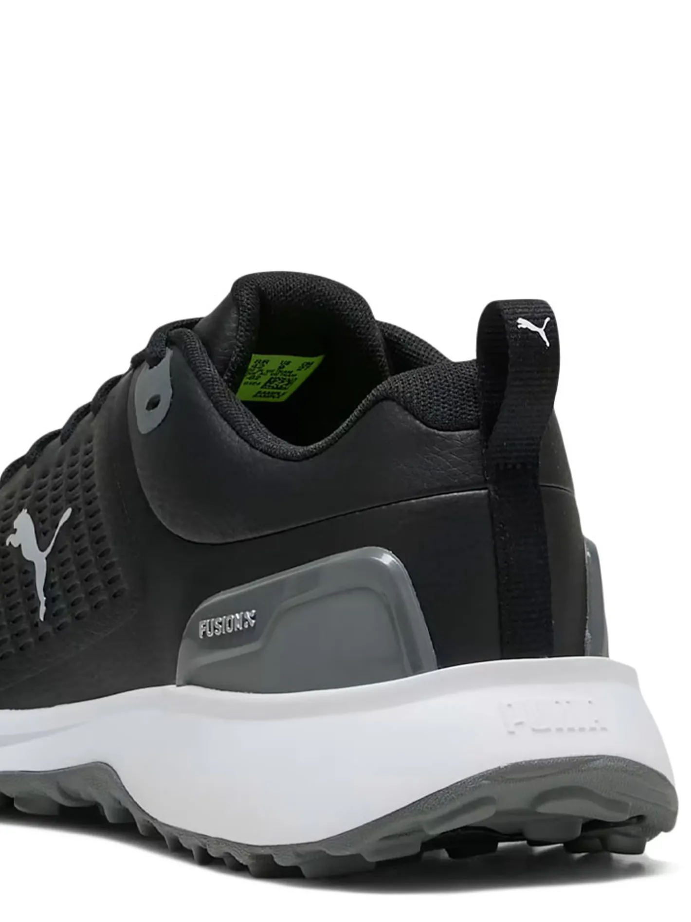 Puma FUSION Plus Spikeless Golf Shoes - Black/ White