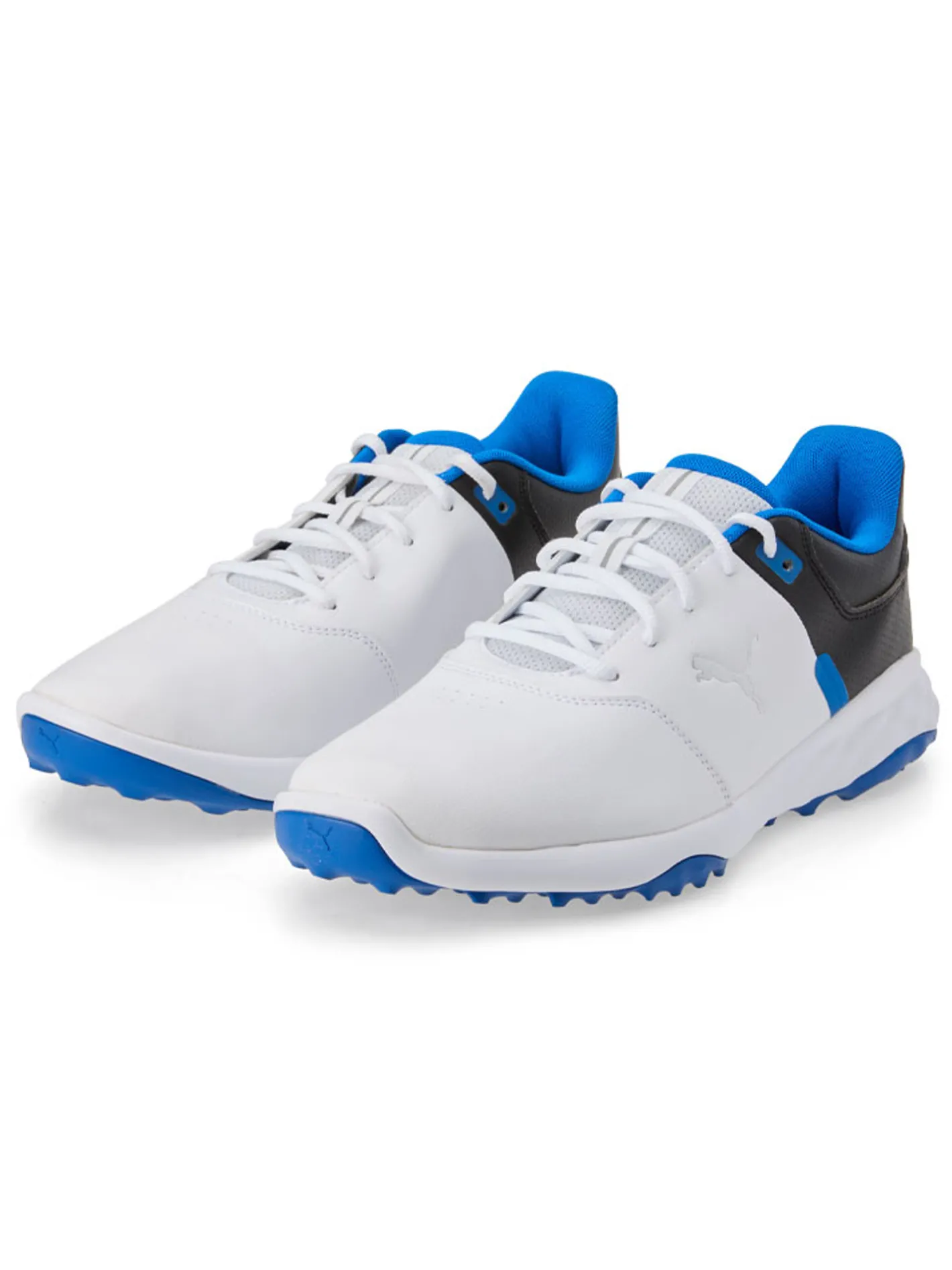 Puma FUSION Smash Wide Golf Shoes - White/ Black/Team Royal