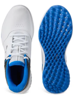 Puma FUSION Smash Wide Golf Shoes - White/ Black/Team Royal