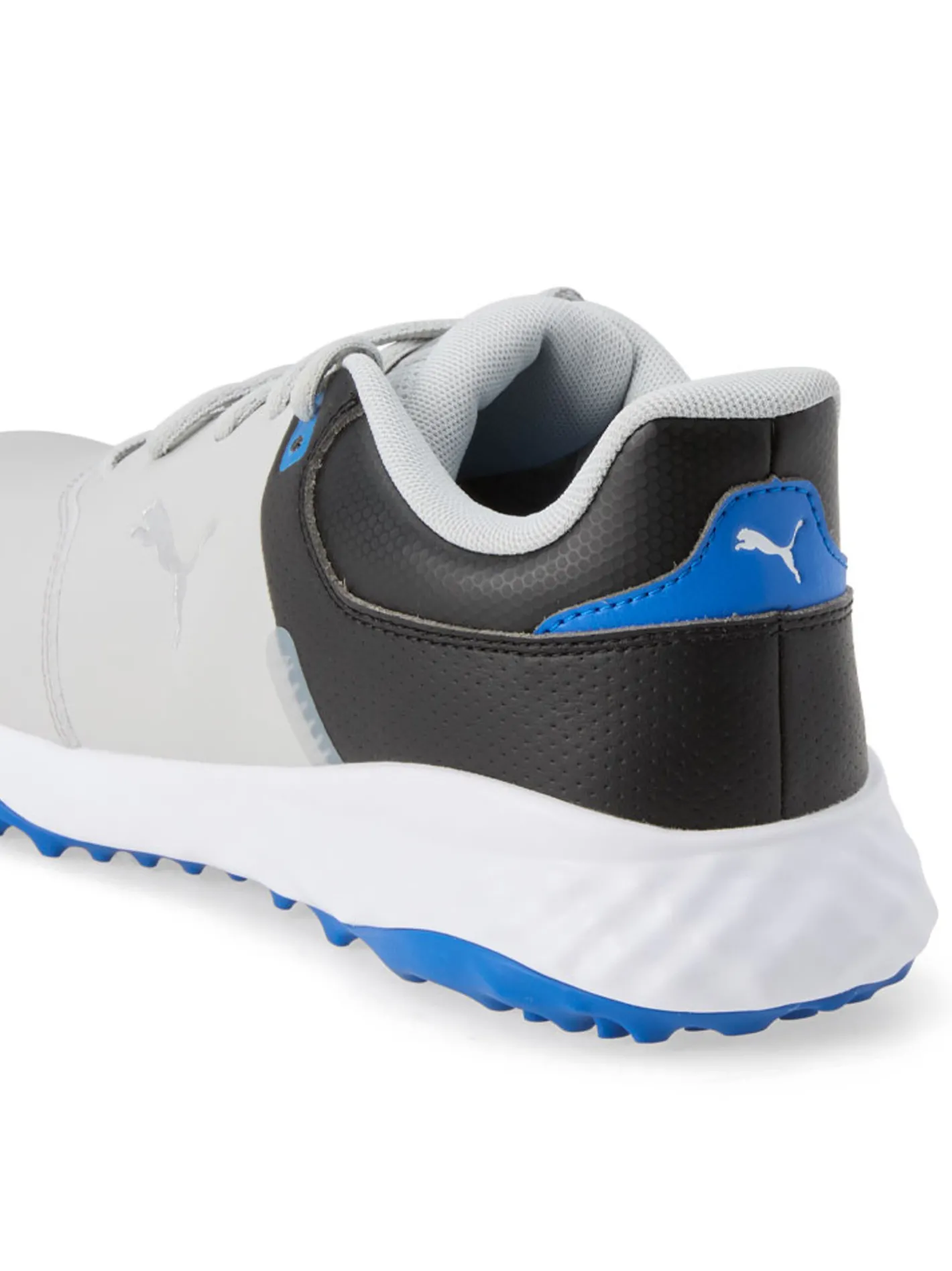 Puma FUSION Smash Wide Golf Shoes - Ash Grey/ Black/Team Royal