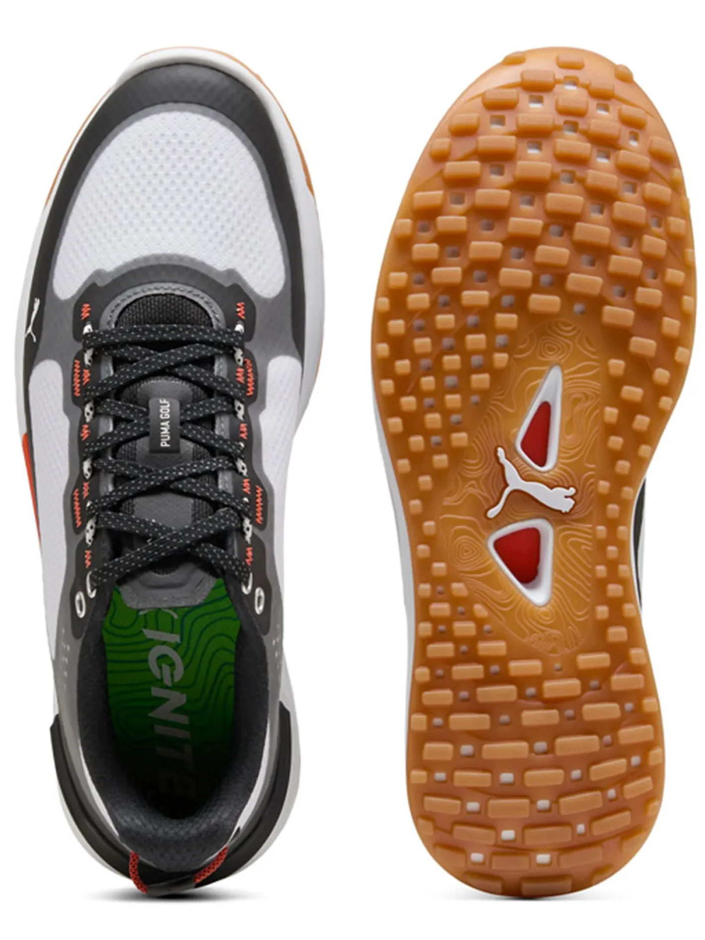 Puma IGNITE Elevate X Spikeless Golf Shoes - White/ Black