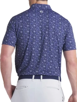 Puma MATTR Port Golf Polo - Deep Navy - White Glow/Deep Navy