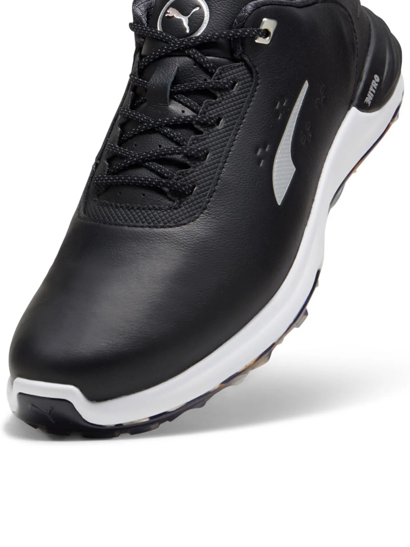 Puma Phantomcat NITRO+ Golf Shoes - Black/ Silver/Yellow Sizzle