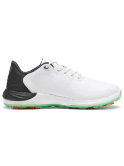 Puma Phantomcat NITRO+ Golf Shoes - White/ Black/Fluro Green