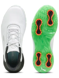 Puma Phantomcat NITRO+ Golf Shoes - White/ Black/Fluro Green