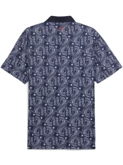 Puma Pique Royal Polo - Deep Navy/White Glow