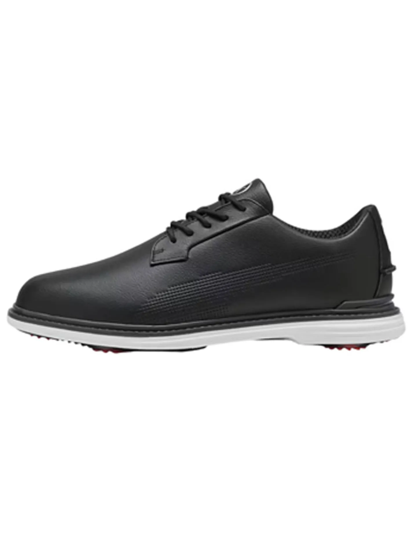 Puma Royale Golf Shoes - Black/Flat Dark Grey/Red Blast