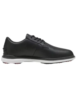 Puma Royale Golf Shoes - Black/Flat Dark Grey/Red Blast