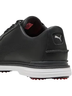 Puma Royale Golf Shoes - Black/Flat Dark Grey/Red Blast
