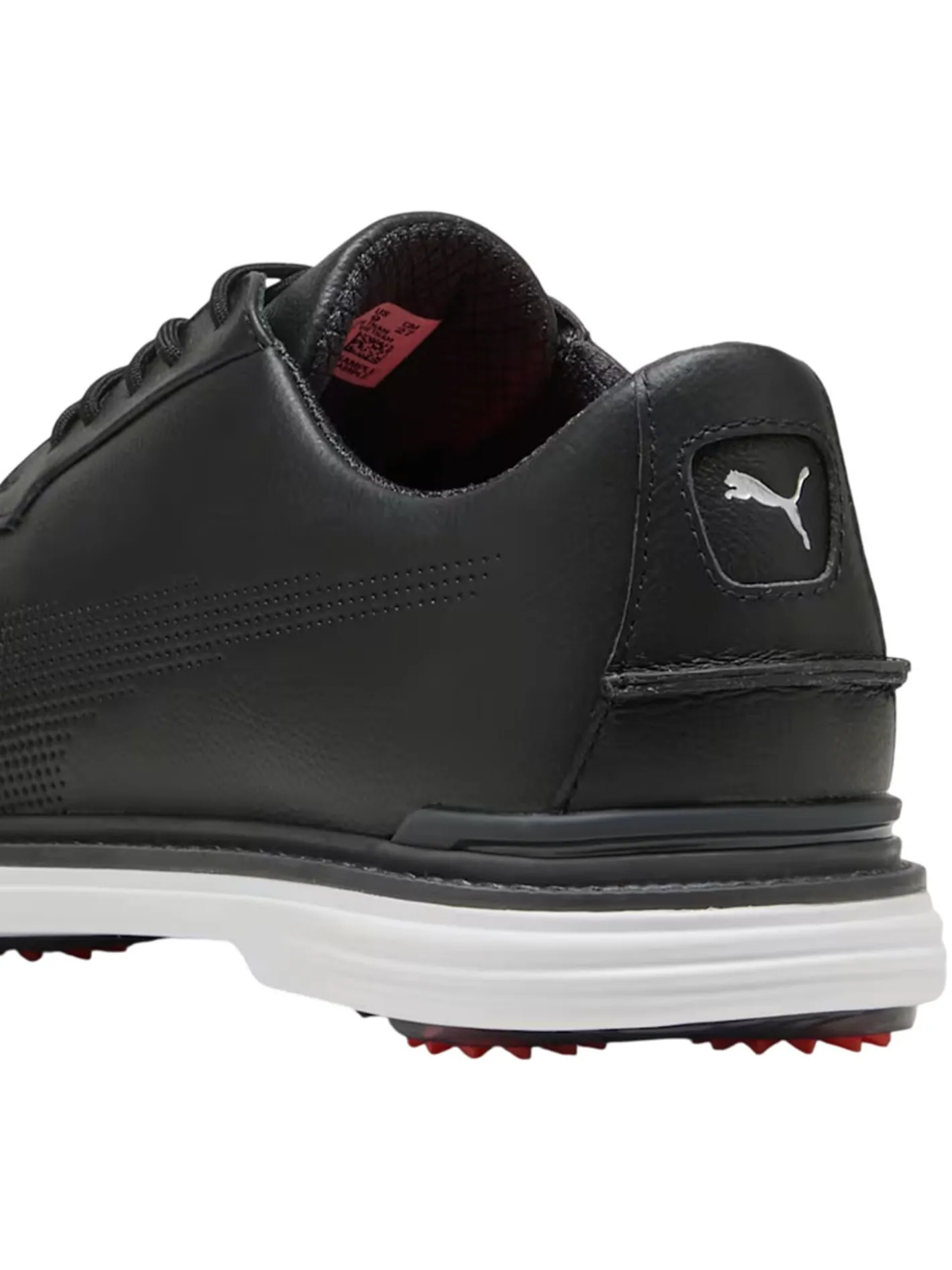 Puma Royale Golf Shoes - Black/Flat Dark Grey/Red Blast