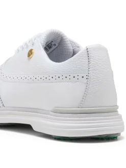 Puma Royale Wingtip Golf Shoes - White/Vapor Grey/Grassy Green