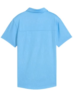Women Puma Womens MATTR Animal Deboss Golf Polo - Team Light Blue