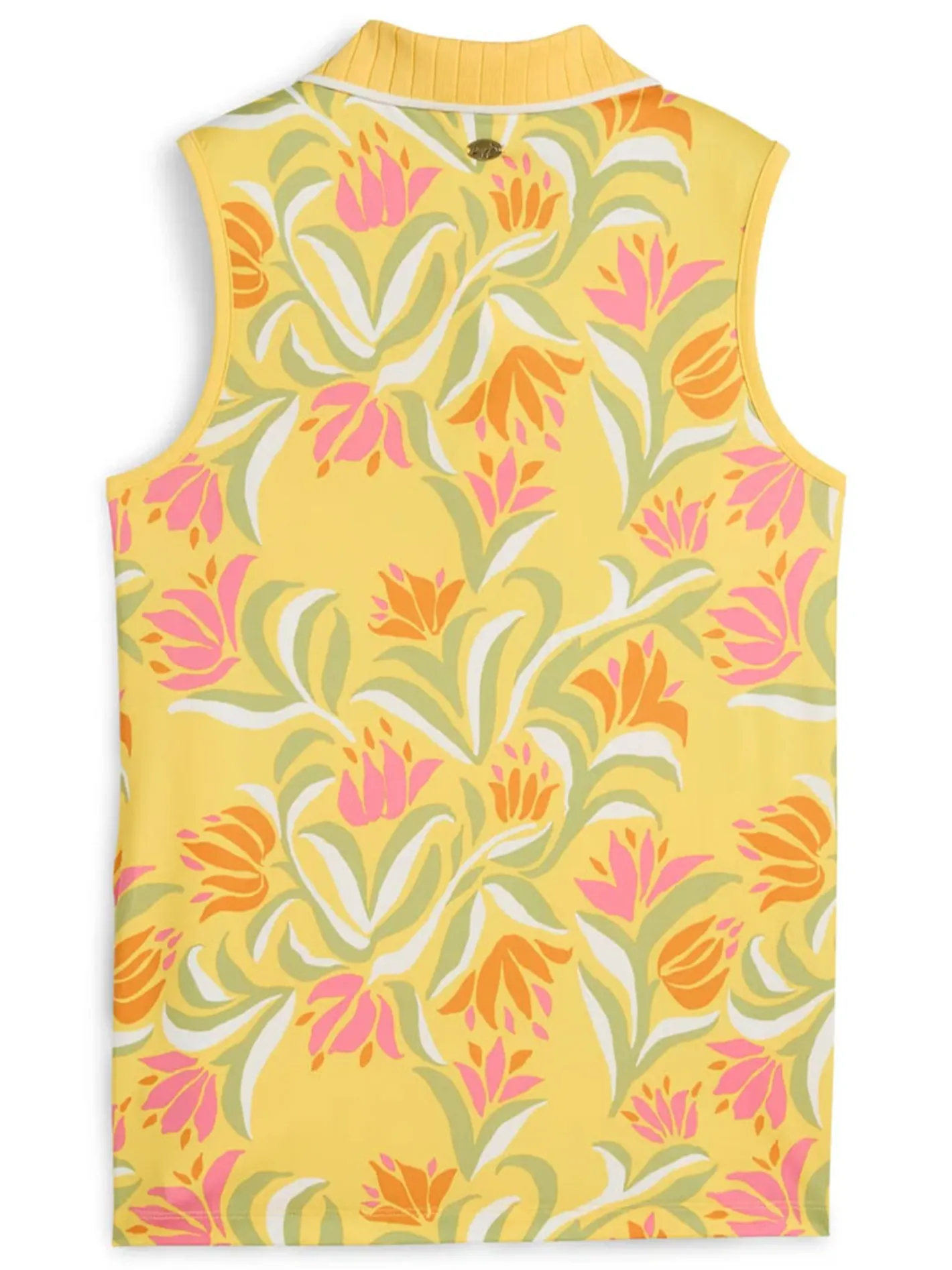 Women Puma Womens x Dani Dazey Sleeveless Polo - Sunny Yellow