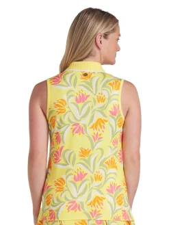 Women Puma Womens x Dani Dazey Sleeveless Polo - Sunny Yellow