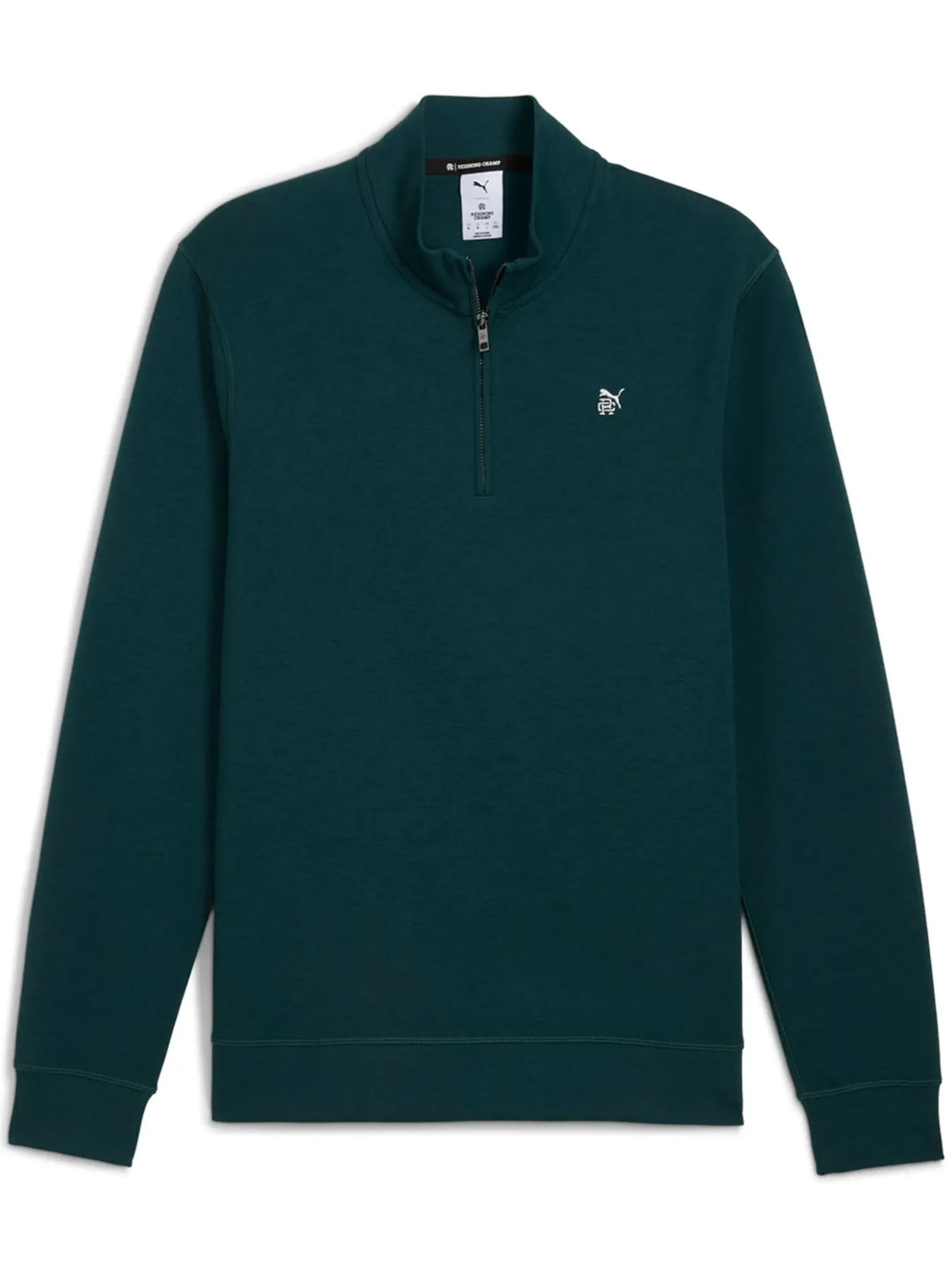 Puma x Reigning Champ CLOUDSPUN Fleece Golf 1/4 Zip - Green Terrain