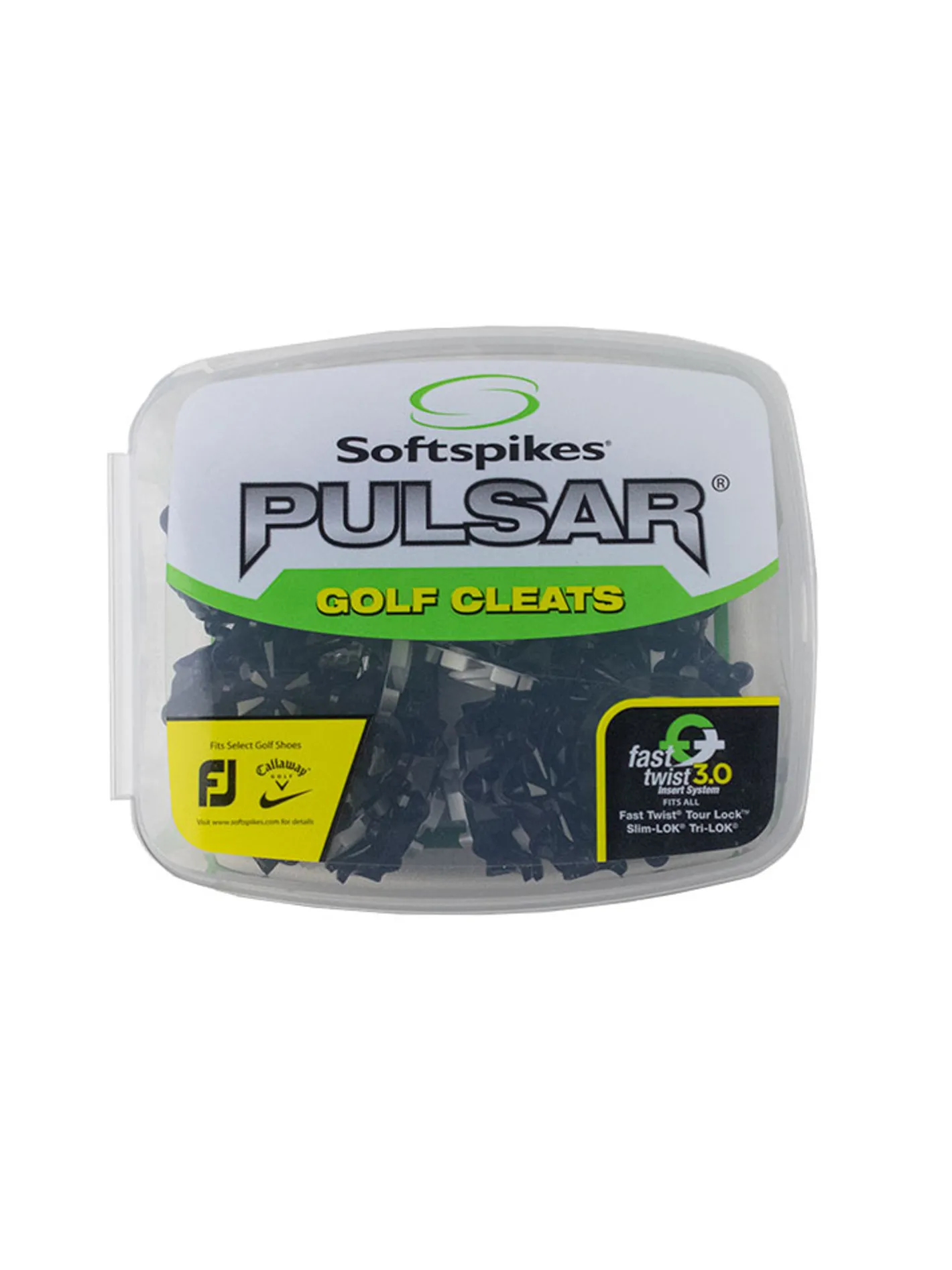 SoftSpikes Pulsar Golf Cleats Tour Lock - Black