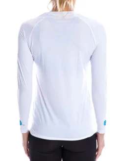 Women SParms Women's Body Round Neck Sun Protection - White