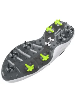 Under Armour HOVR Drive Pro Golf Shoes - White/Metallic Gun Metal
