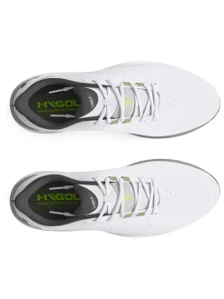 Under Armour HOVR Drive Pro Golf Shoes - White/Metallic Gun Metal